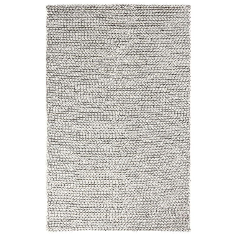 Gray multi flatweave rug with dense short loops and speckled gray surface