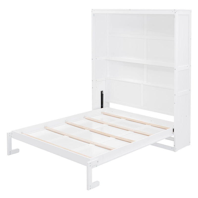 Murphy Wall Bed With Shelves, Space Saving