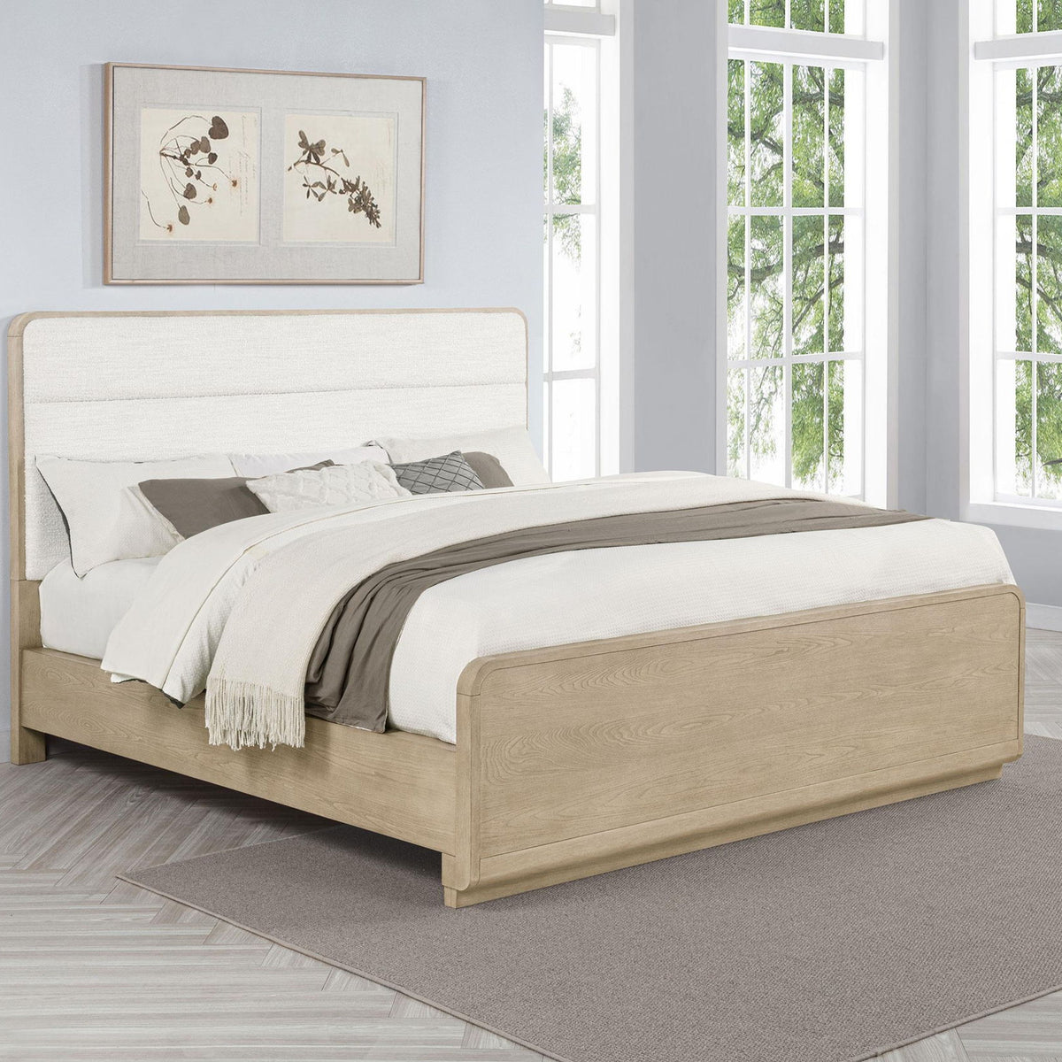 Ladera 56-inch California King Panel Bed Light Elm