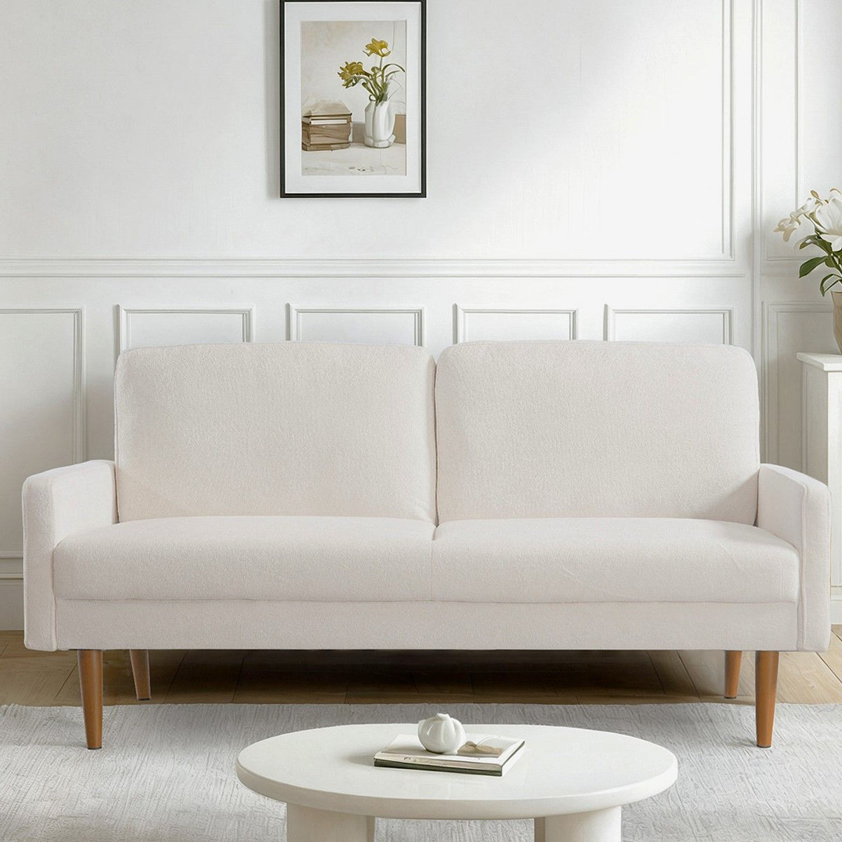 Sofa, European Style With Sleek Design, Modern & Vintage Flair, Upholstered 3 Seater Couch