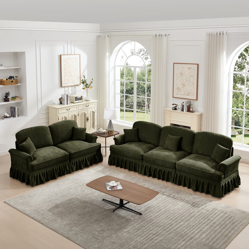 3-Seater Loveseat - Green
