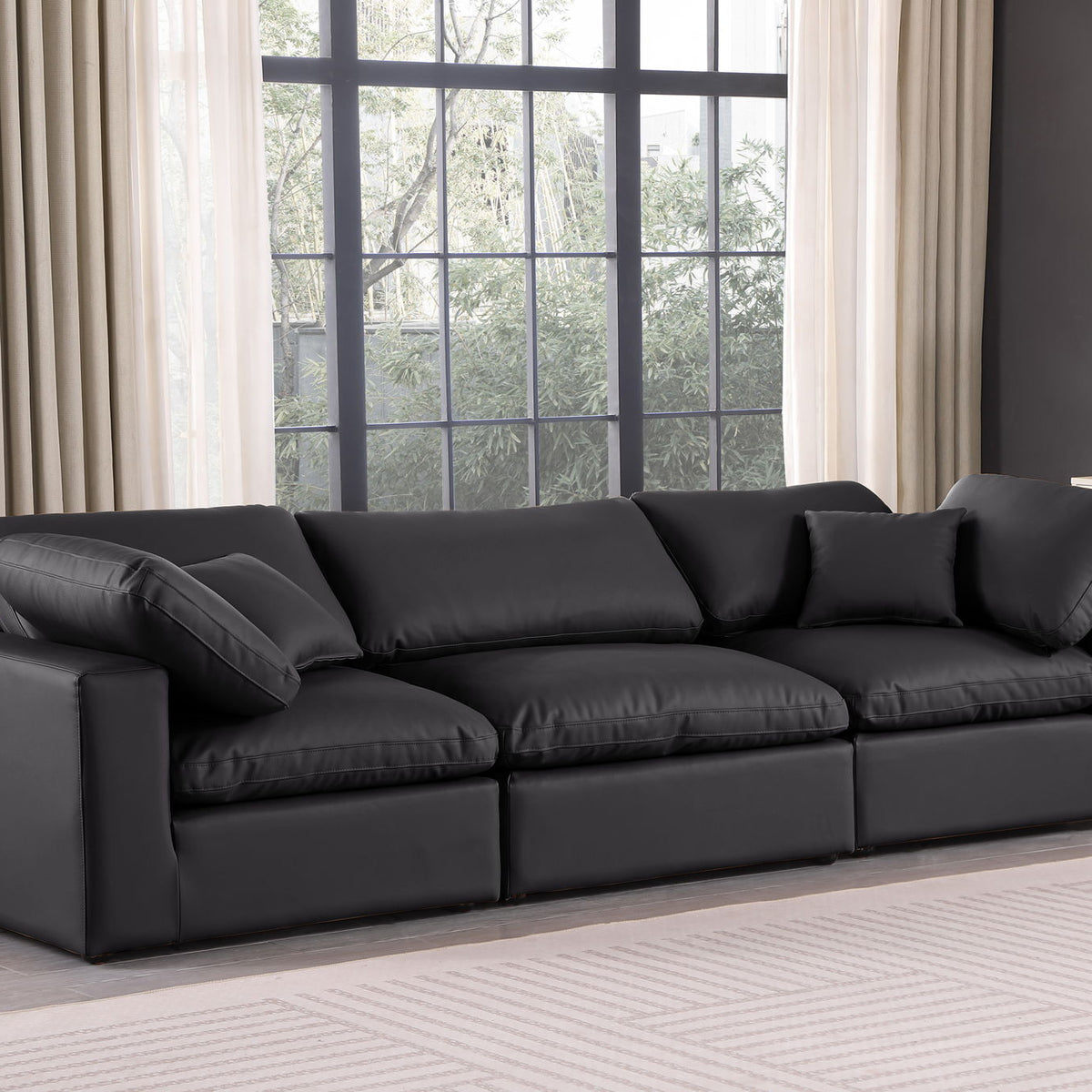 Comfy - Faux Leather Modular Sofa 3 Seats