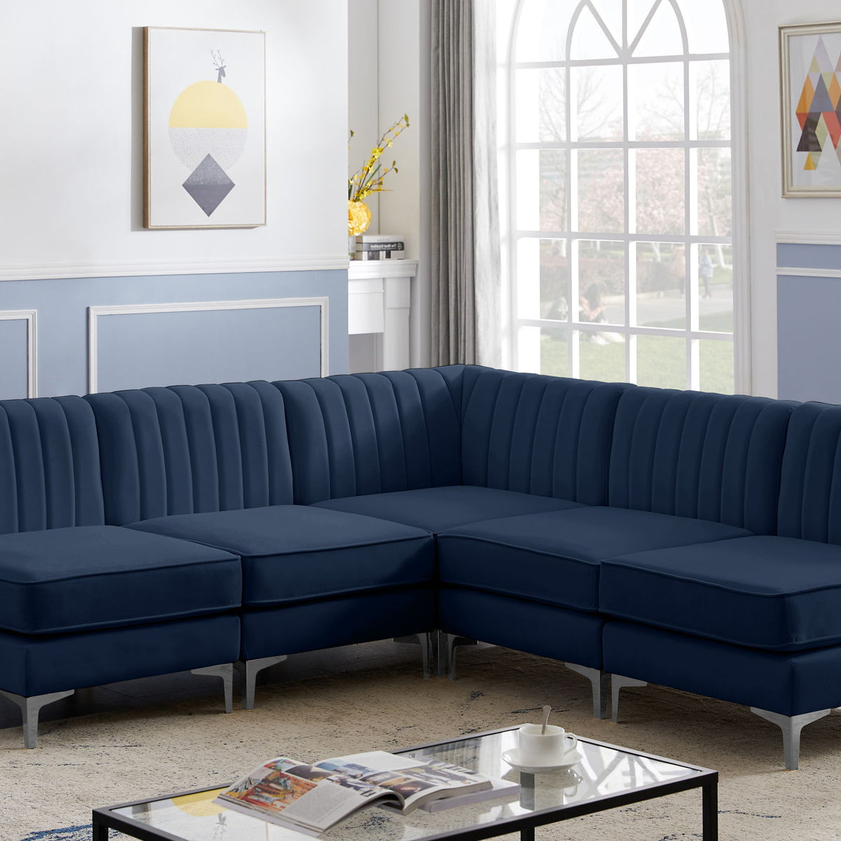 Alina - 5 Piece Armless Sectional