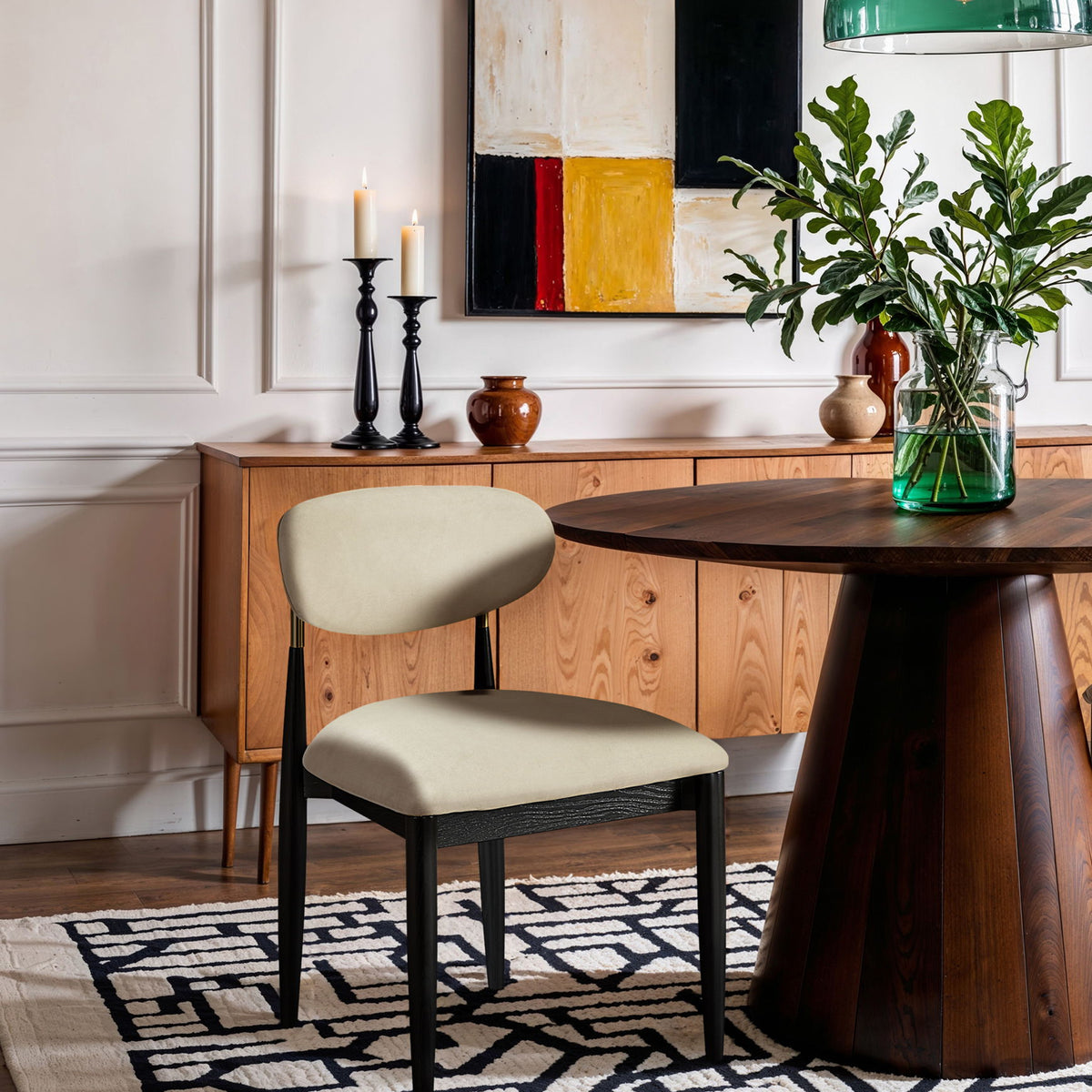 Riccio - Dining Side Chair (Set of 2) - Black And Gold Frame