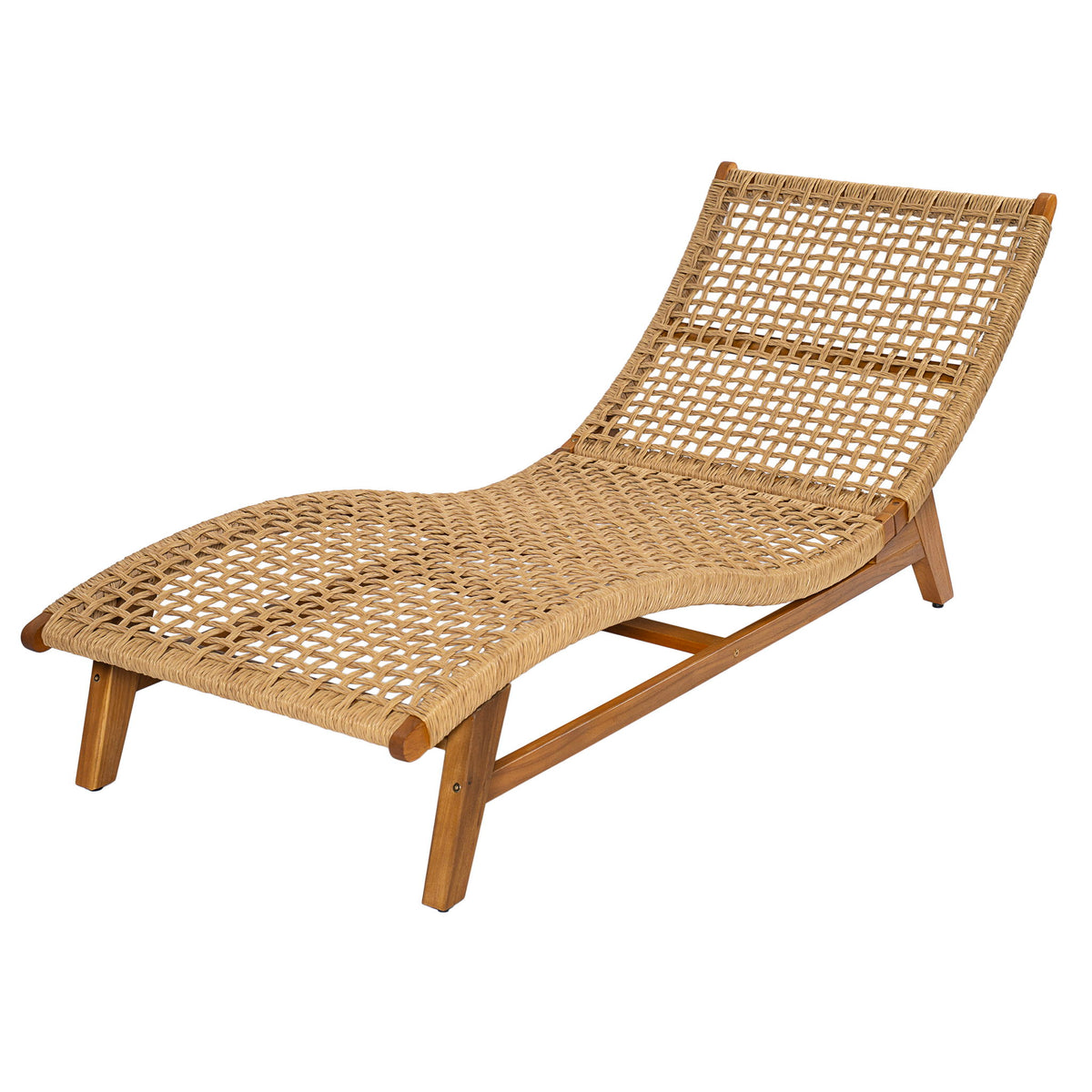 Amalfi - Outdoor Sun Lounger - Light Brown / Teak
