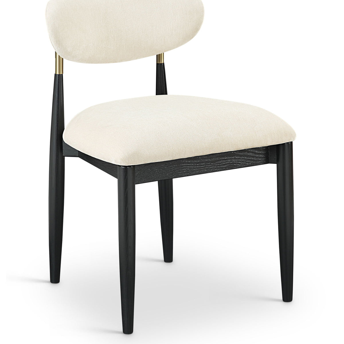 Riccio - Fabric Dining Side Chair (Set of 2) - Black And Gold Frame