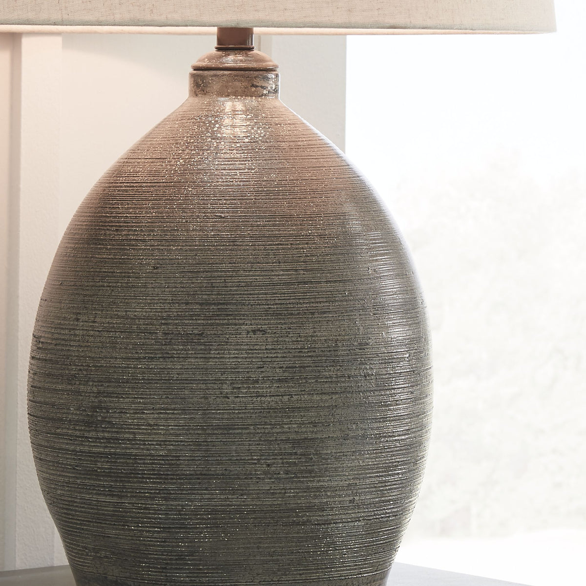 Joyelle - Gray - Terracotta Table Lamp