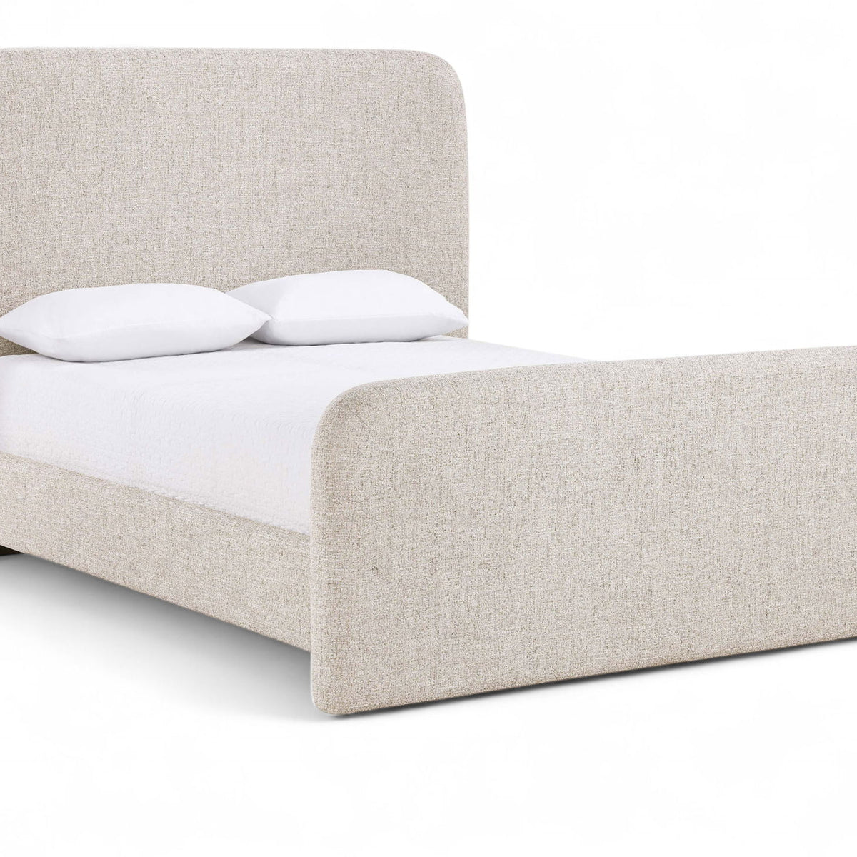 Fira - Linen Textured Fabric Upholstered Bed