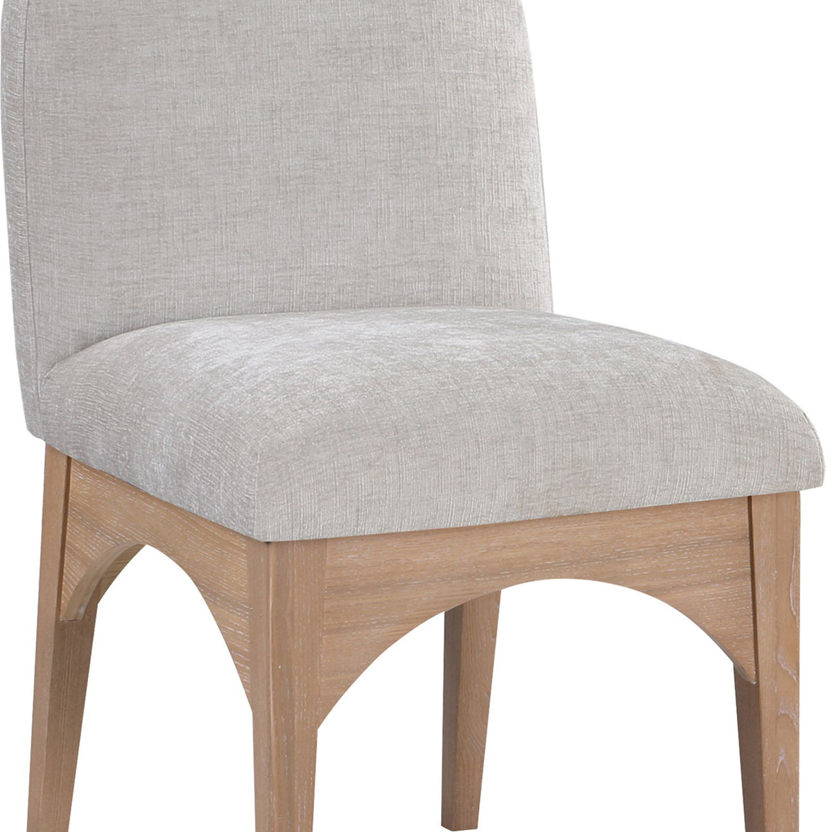 Waldorf - Chenille Dining Side Chair With Natural Legs