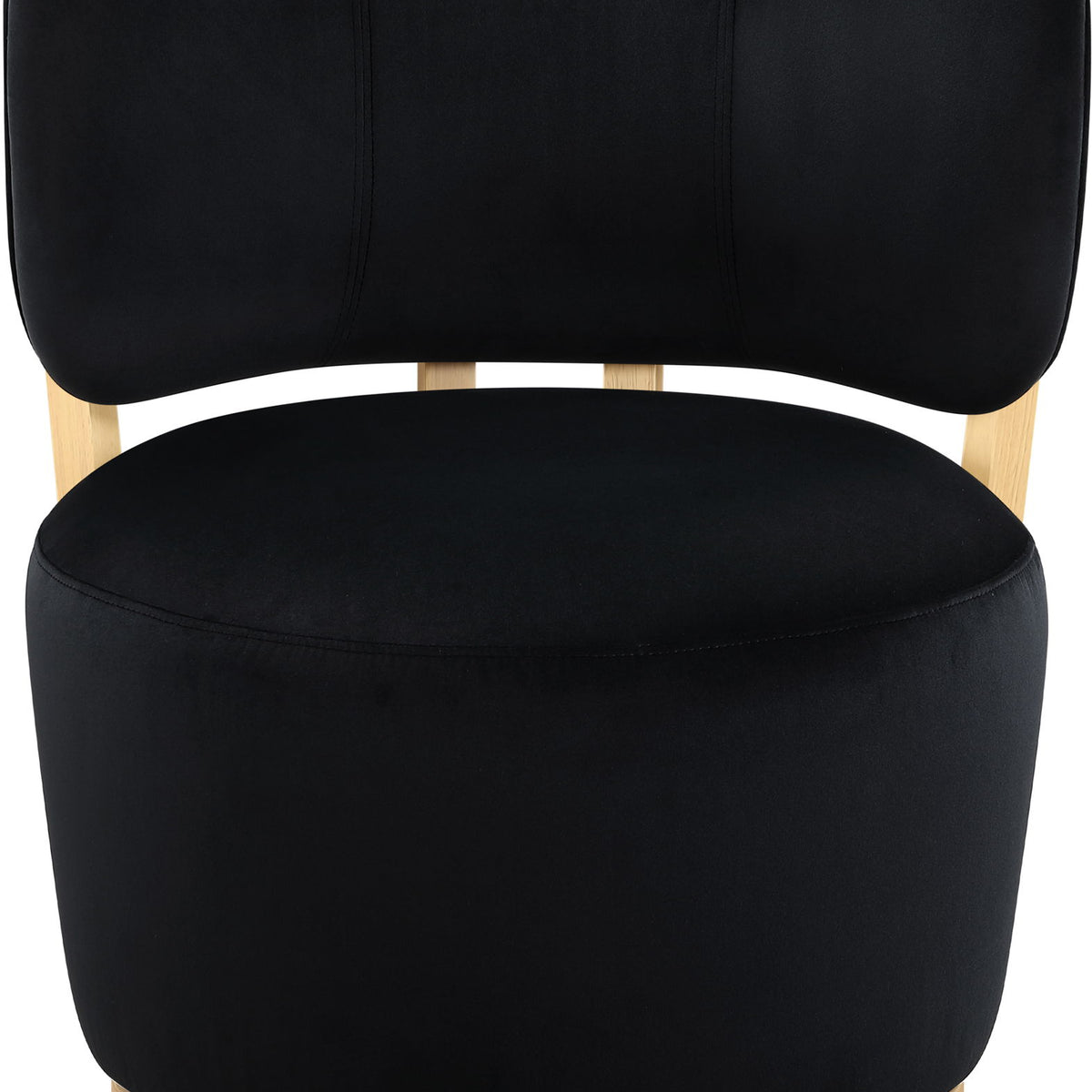 Elara - Velvet Upholstered Swivel Accent Chair - Stained Natural