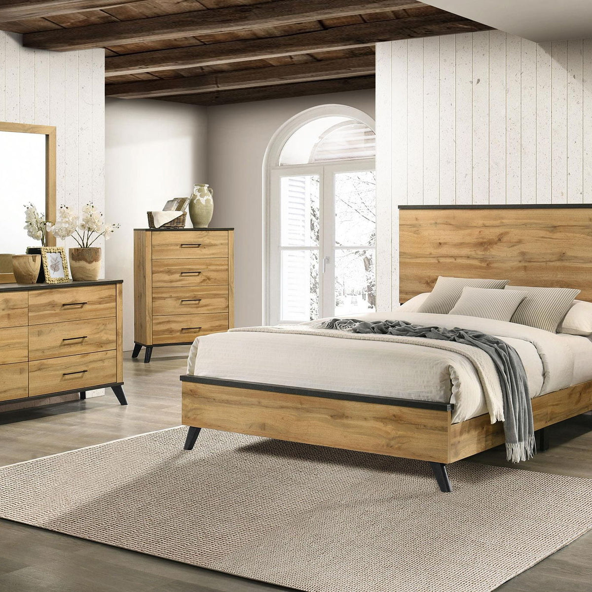 Kaywood 5-piece Queen Bedroom Set Natural Pine
