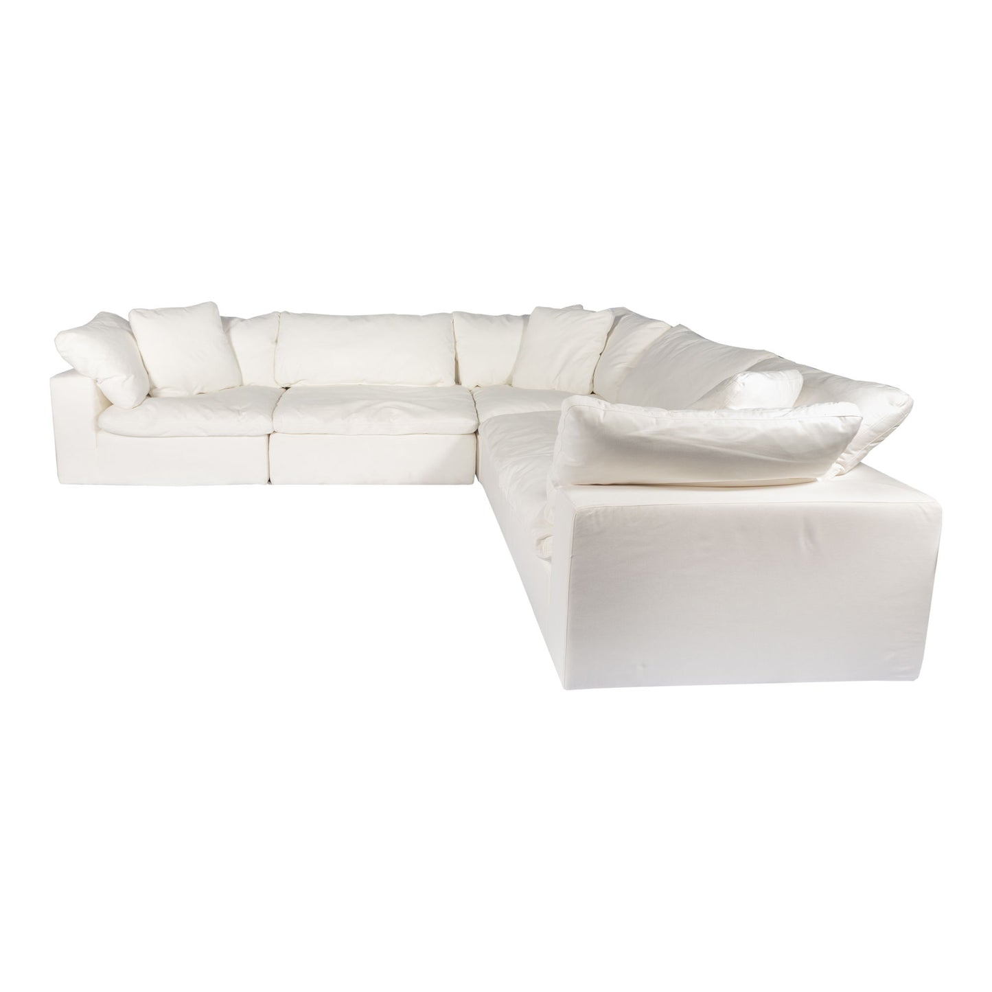 Clay - Classic L Modular Sectional Livesmart Fabric - Cream