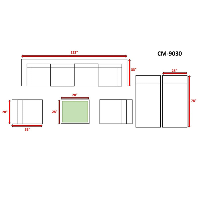Seating Set With Cushions Handcrafted Wicker Design