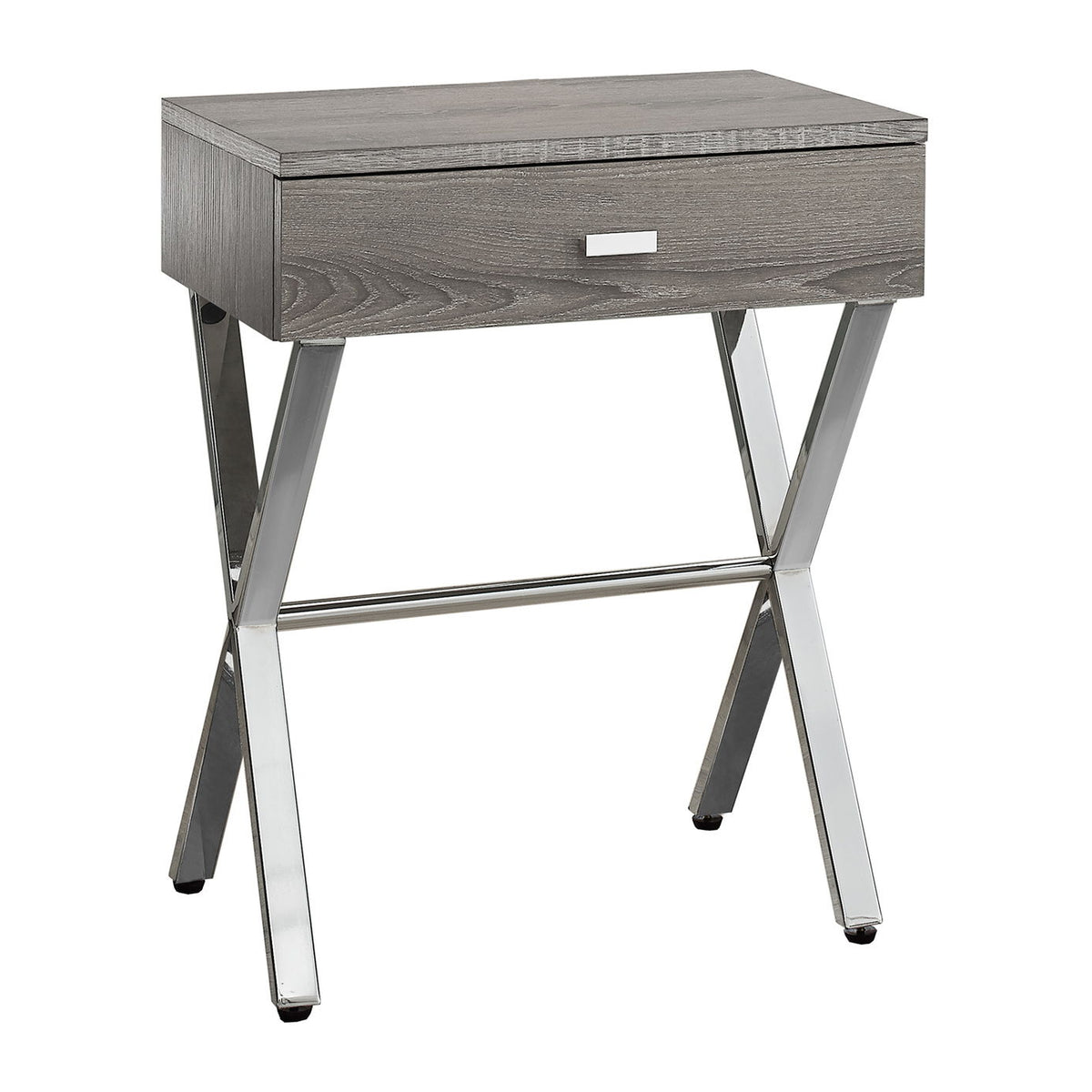 Accent Side X Table, Storage Drawer, Contemporary & Modern
