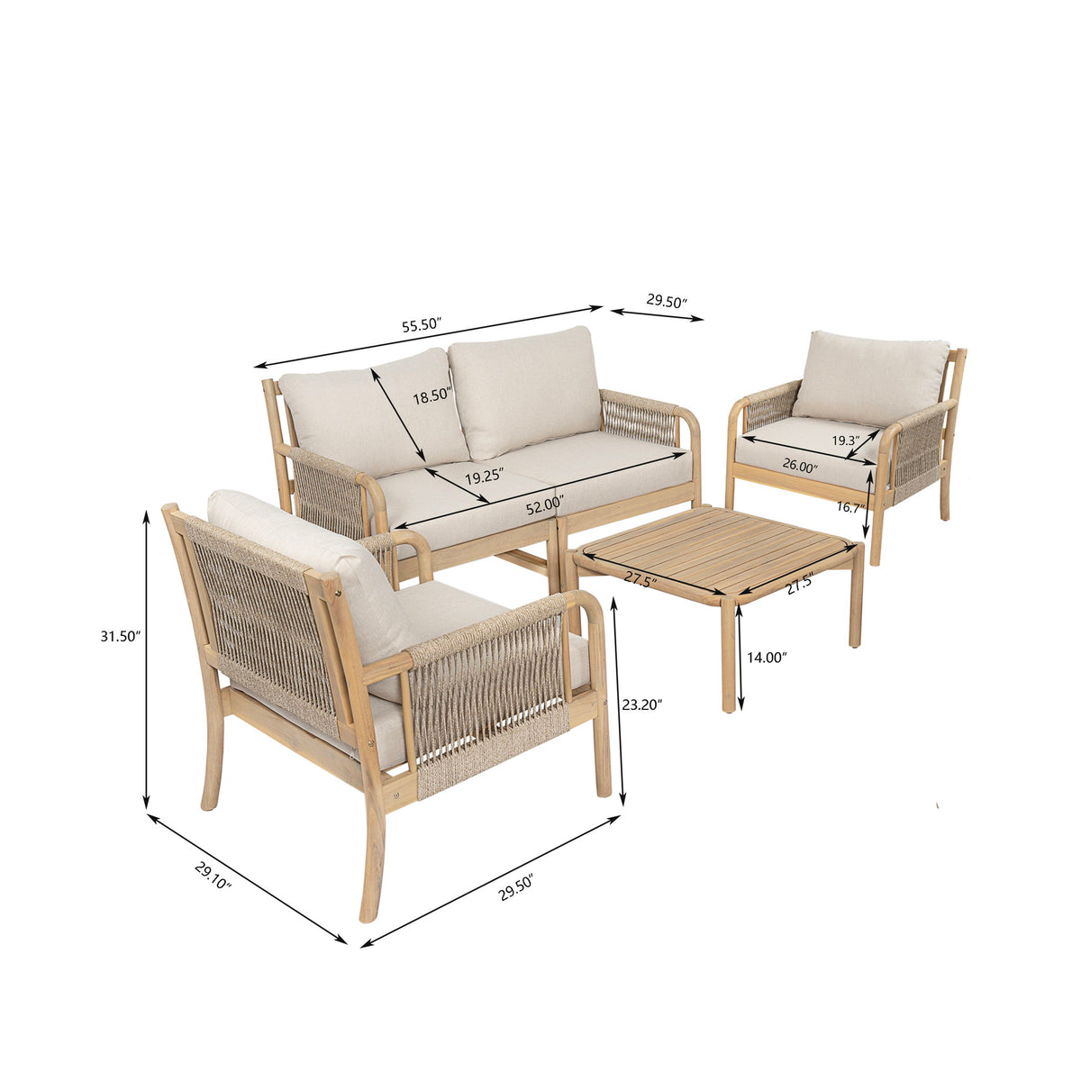 Casper - Outdoor Chat Set