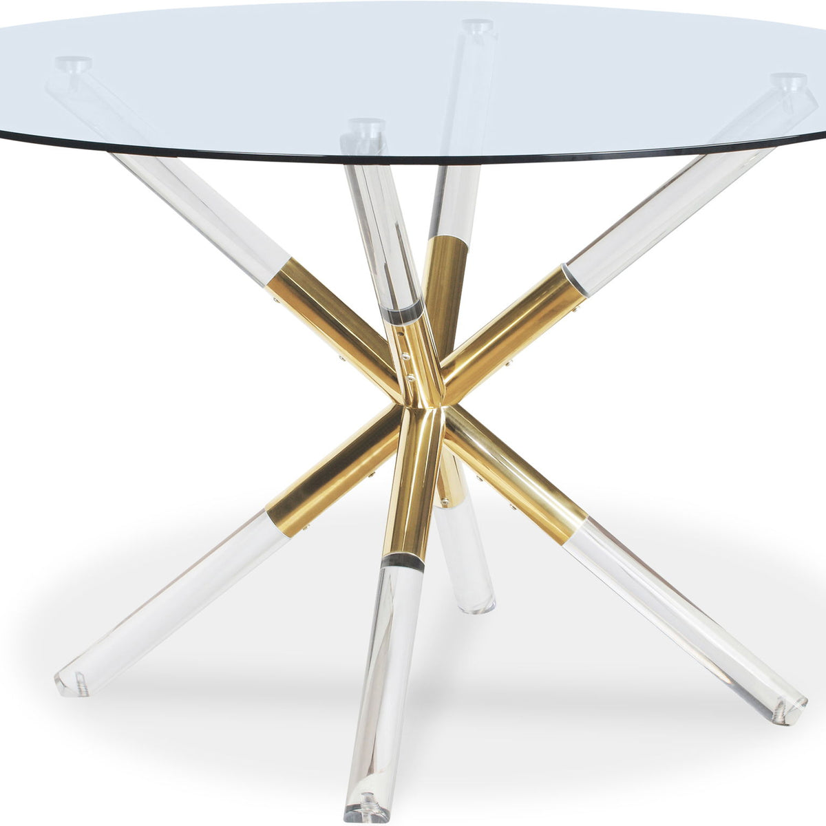 Mercury - Glass Dining Table - Pearl Silver