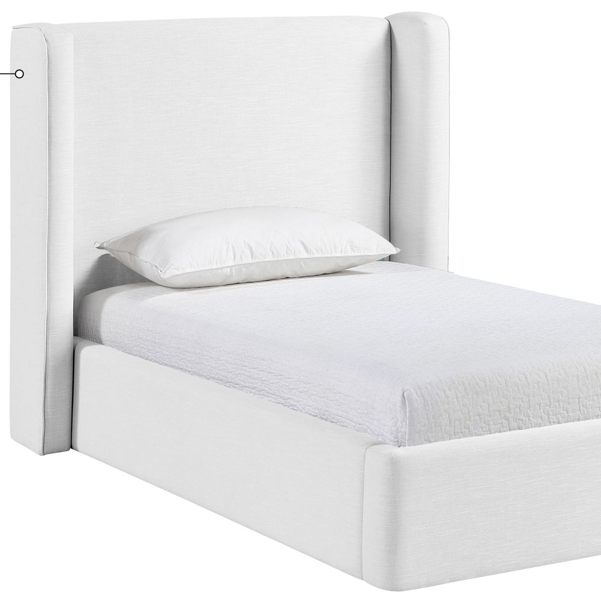 Kendall - Linen Textured Fabric Upholstered Bed