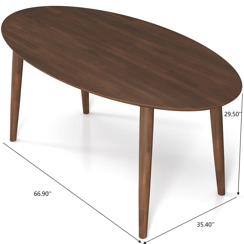 Ada - Mid-Century Modern Style Oval Dining Table
