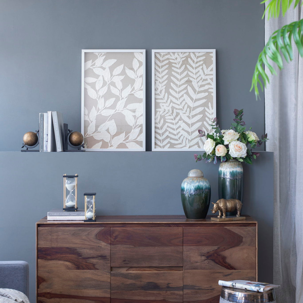 Shadow Box Wall Decor (Set of 2) - White