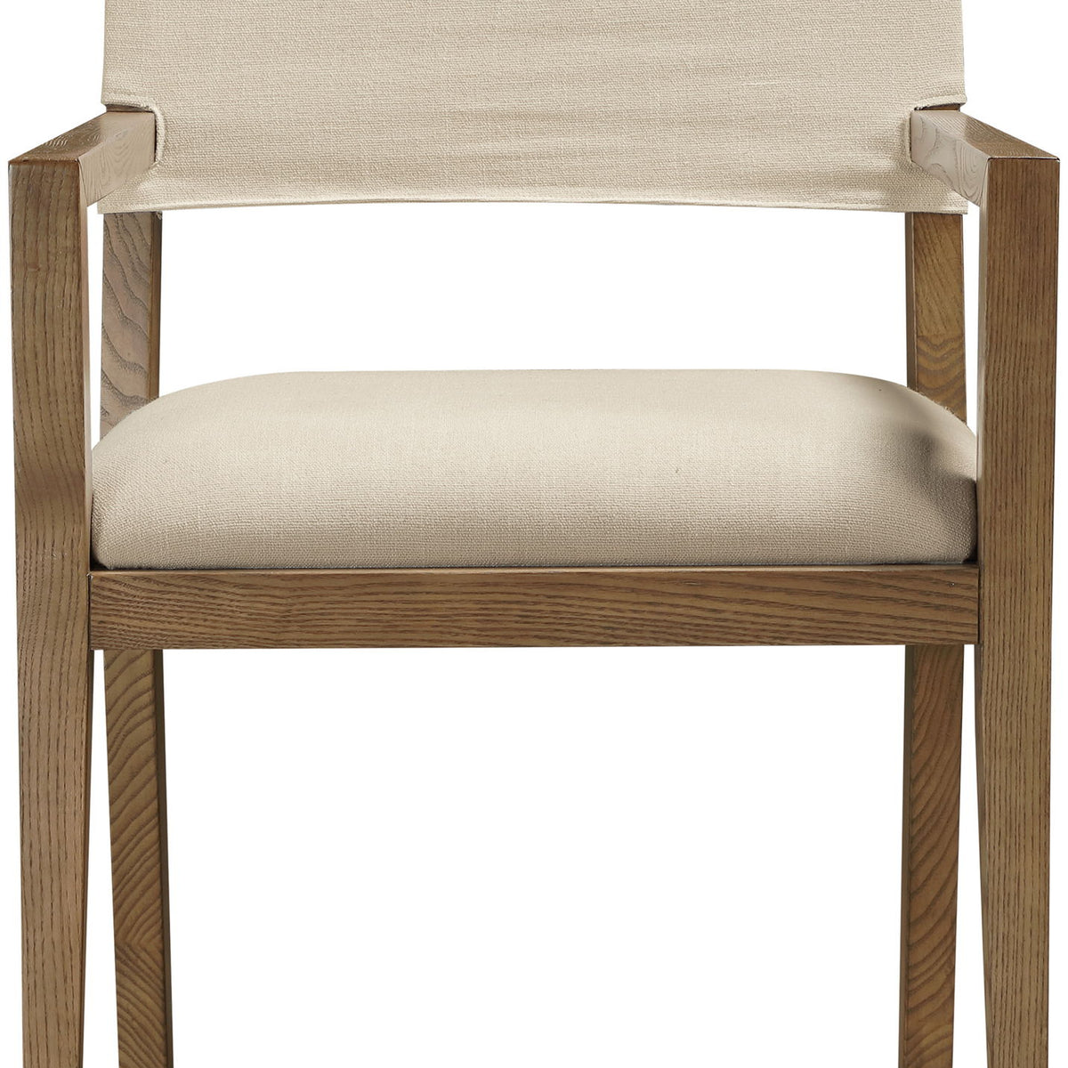 Avon - Linen Textured Performance Fabric Upholstered Dining Arm Chair