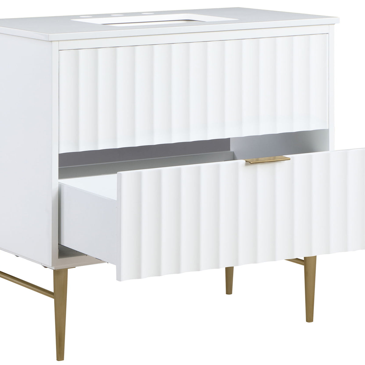 Modernist - Bathroom Vanity With Gold Legs