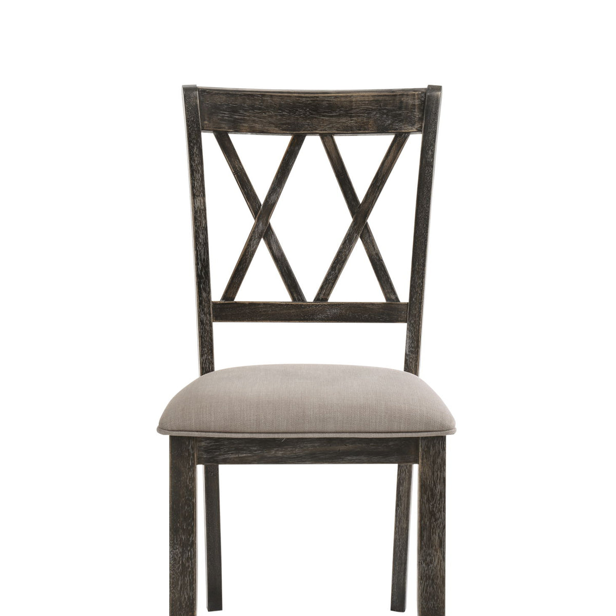 Claudia II - Weathered Side Chair (Set of 2) - Beige / Gray