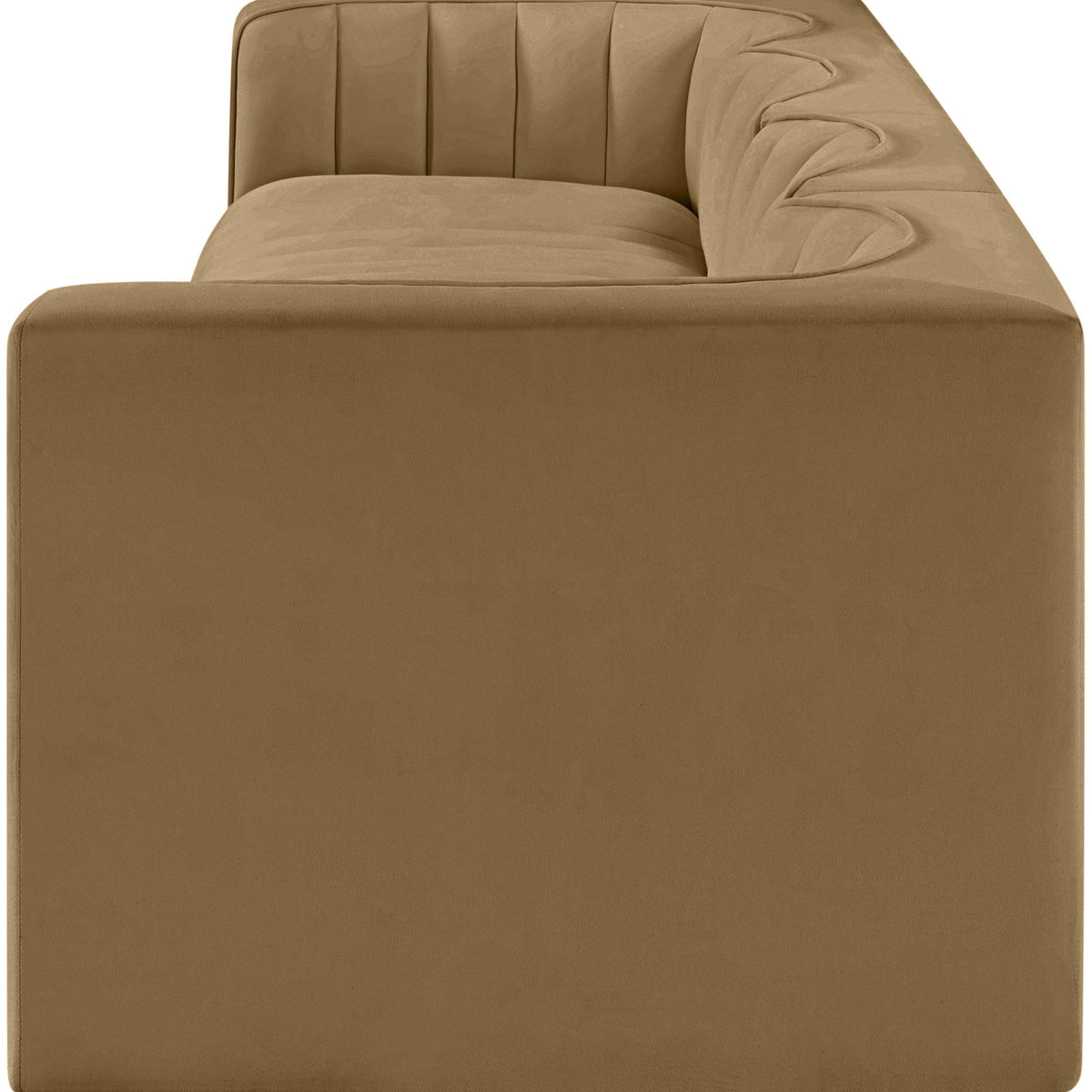 Rummi - Velvet Performance Fabric Upholstered 4 Piece Modular Sofa