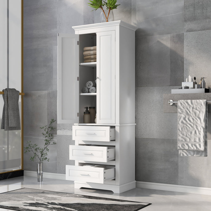 Storage Cabinet With 3 Drawers For Bathroom