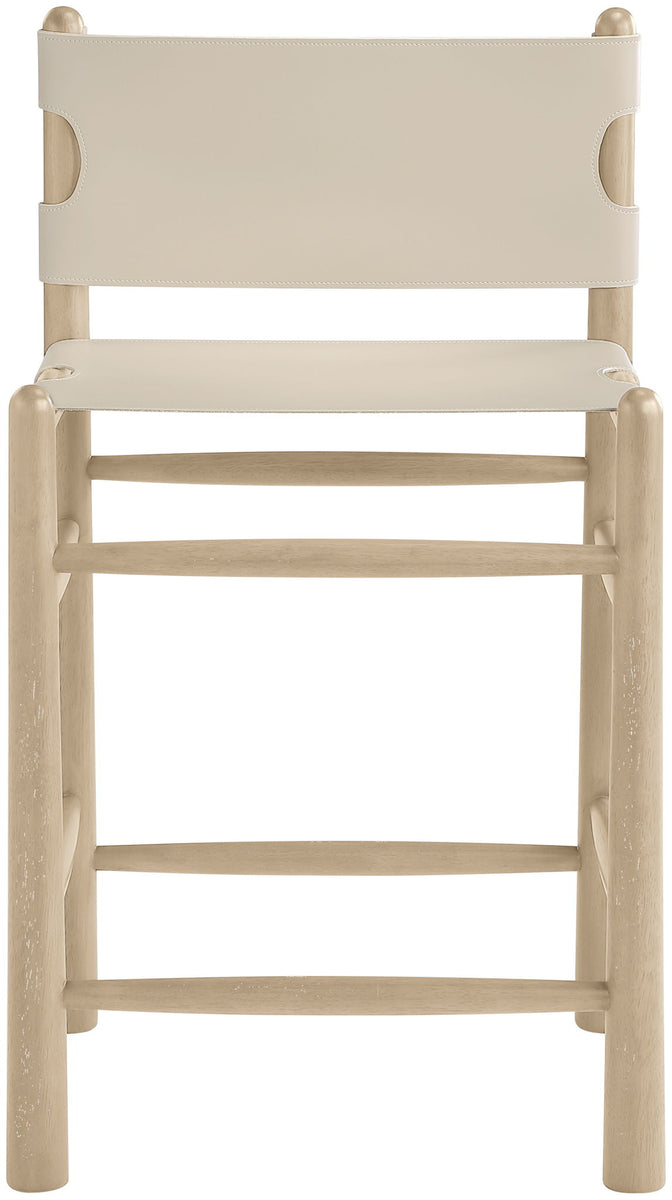 Santos - Upholstered Counter Stool With Stained Natural Base