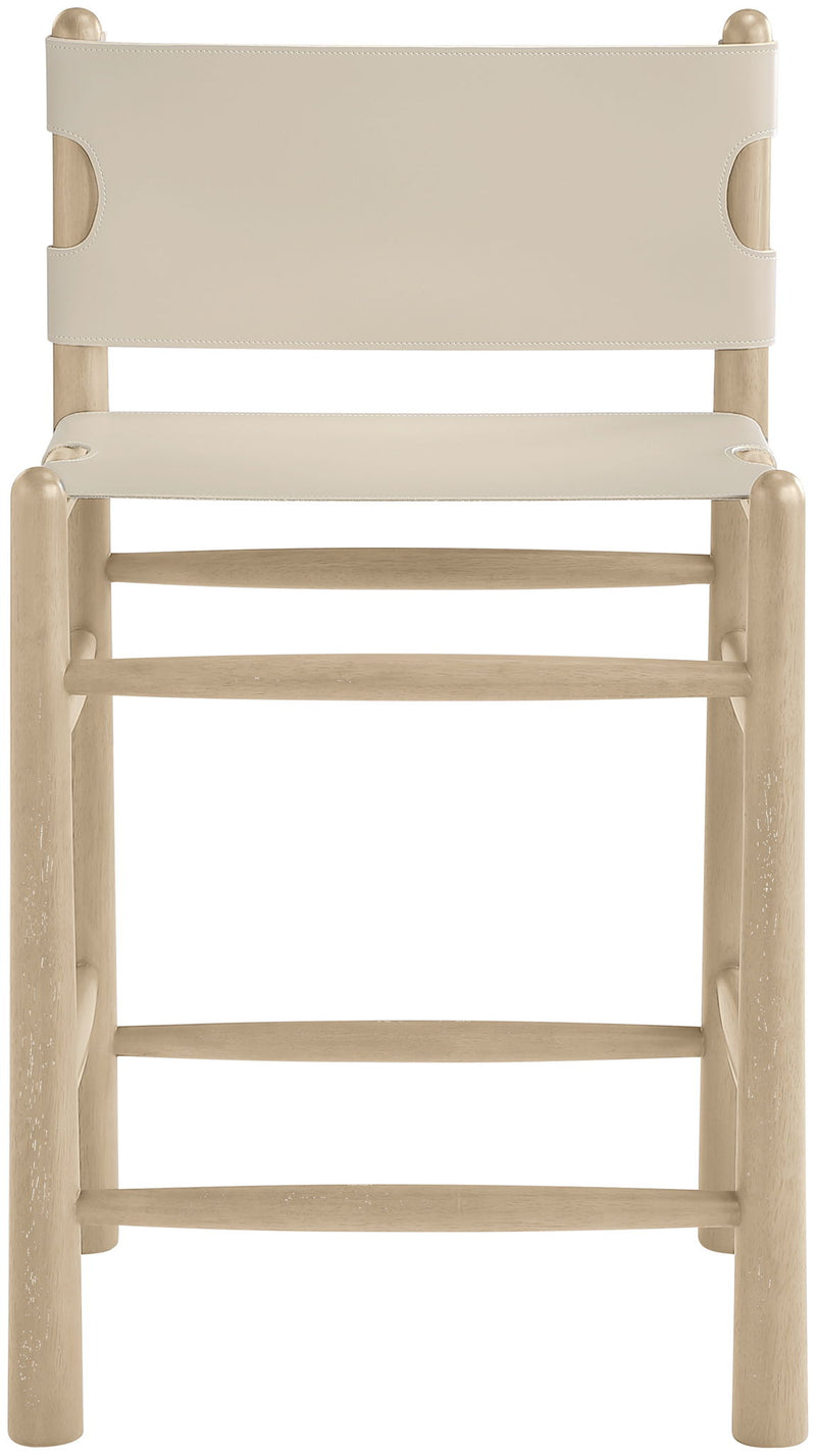Santos - Upholstered Counter Stool With Stained Natural Base