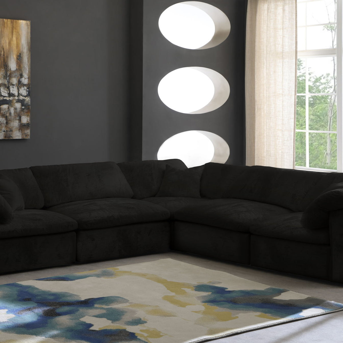 Cozy - 5 Piece Modular Corner Sectional