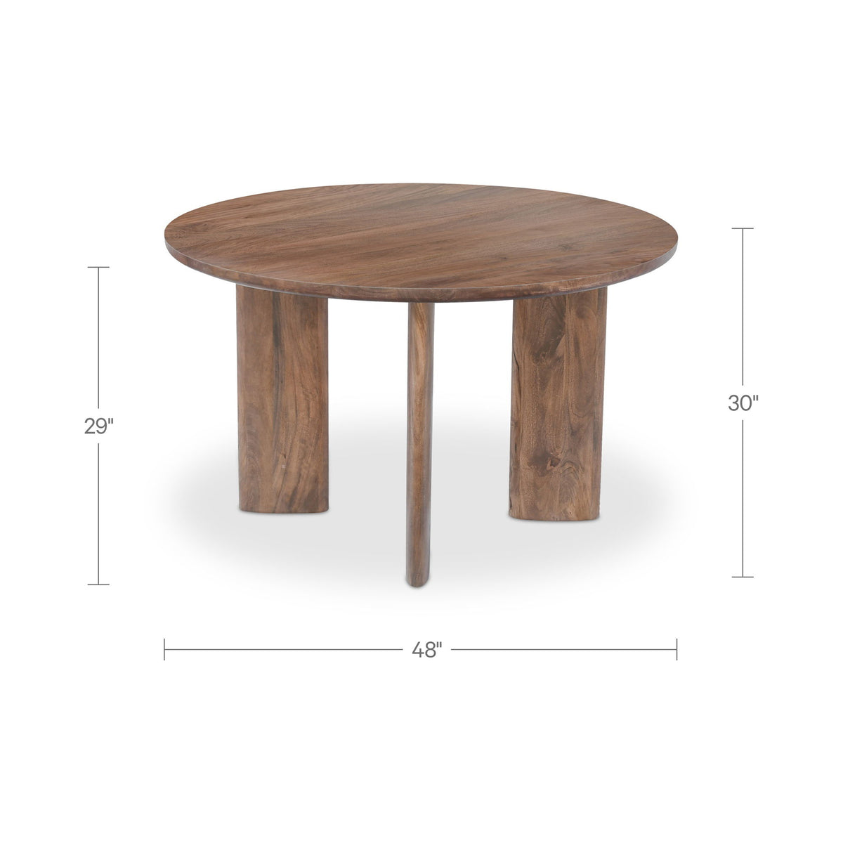 Lia - Round Dining Table - Dark Brown