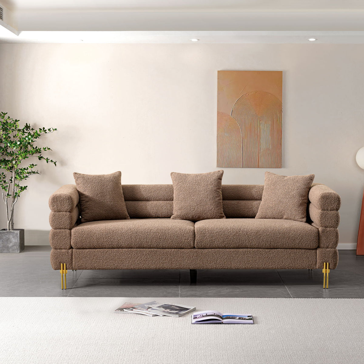 Modern Luxurious And Comfortable Upholstered Sofa