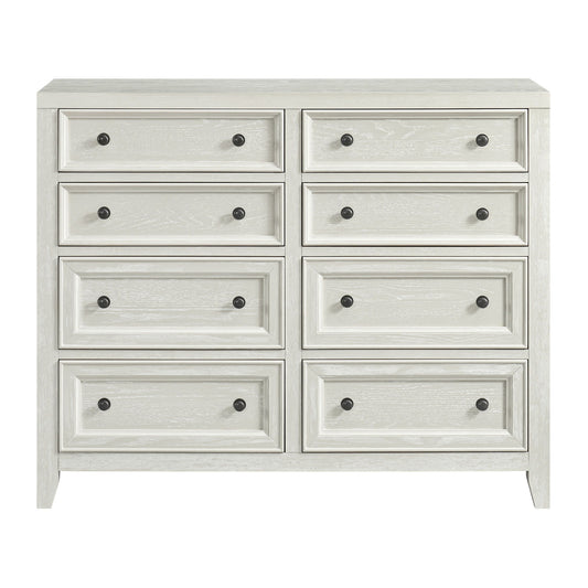 8 Drawer Dresser With Framed Fronts And Smooth Metal Glides