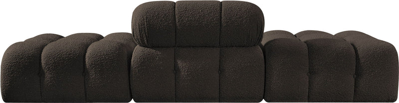 Ames - 3 Piece Boucle Upholstered Modular Sofa With 2 Backless Seats