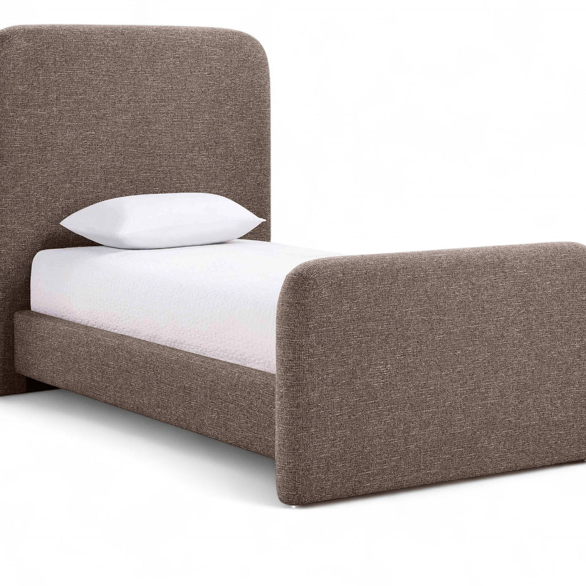 Fira - Linen Textured Fabric Upholstered Bed