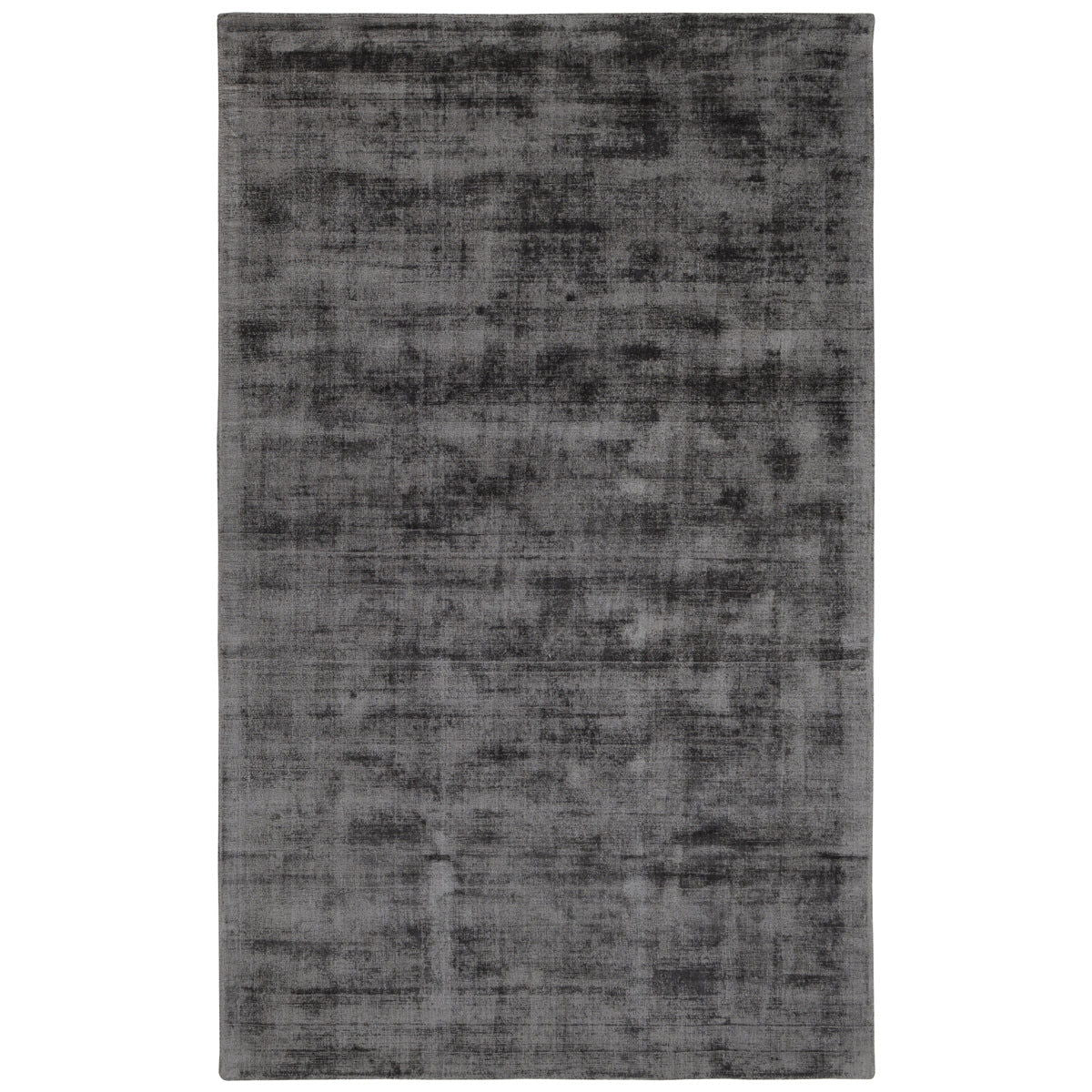 Berlin rug in distressed gray with mottled pattern and low-pile flat weave