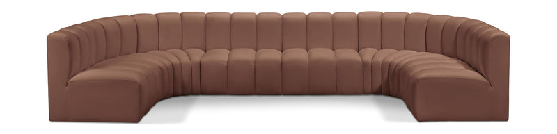 Arc - Faux Leather Modular U-Shaped Sectional