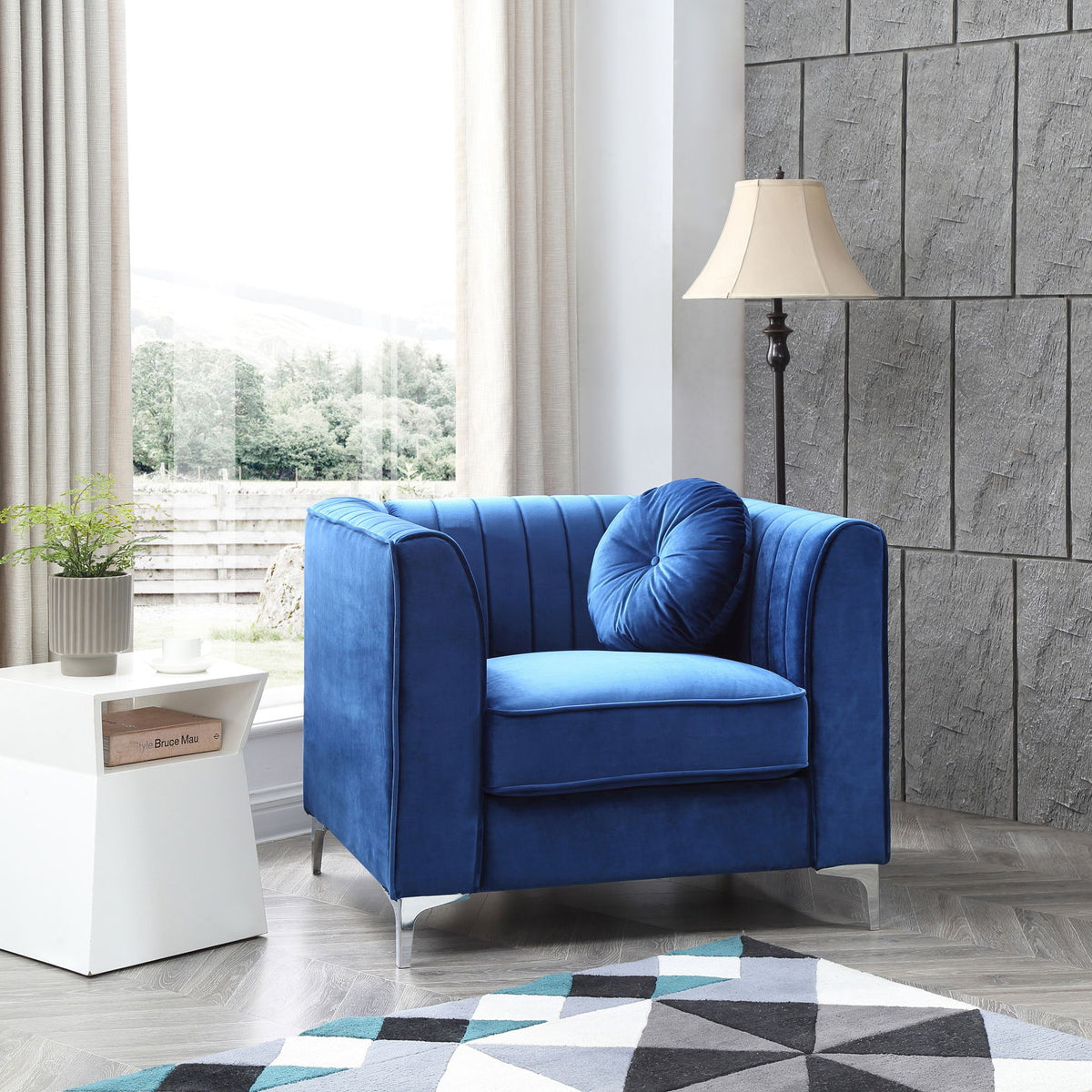 Contemporary Sloped Armchair