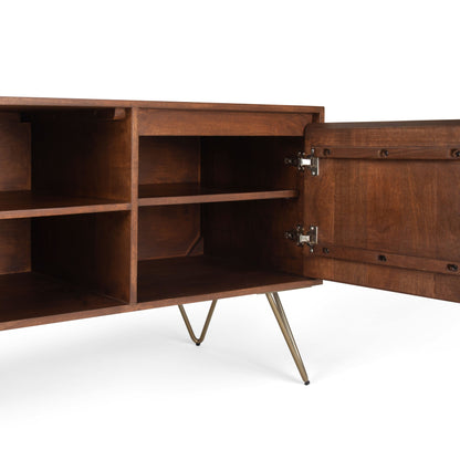 Hunter - TV Media Stand - Umber Brown Stain