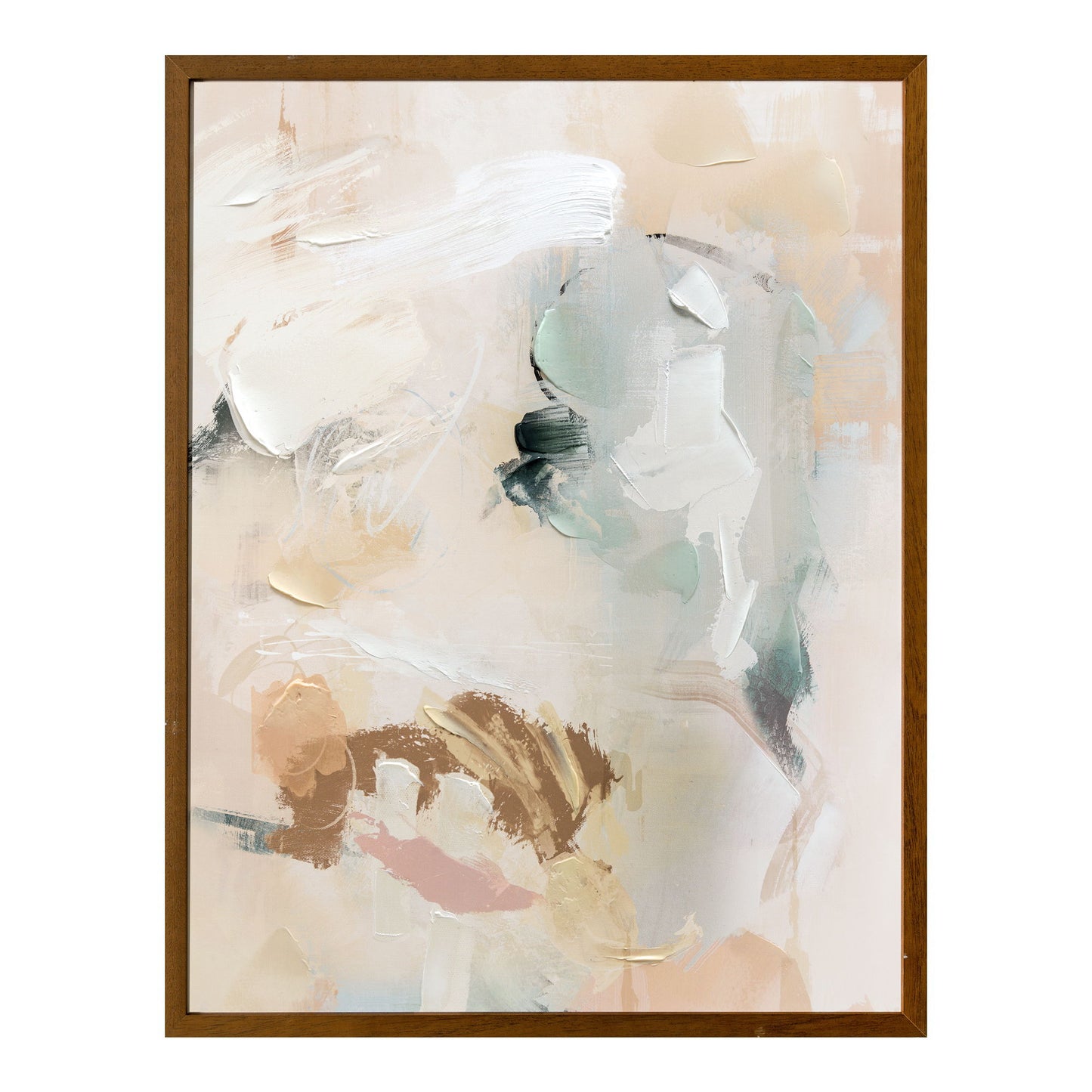 Gaia - Framed Painting - Beige