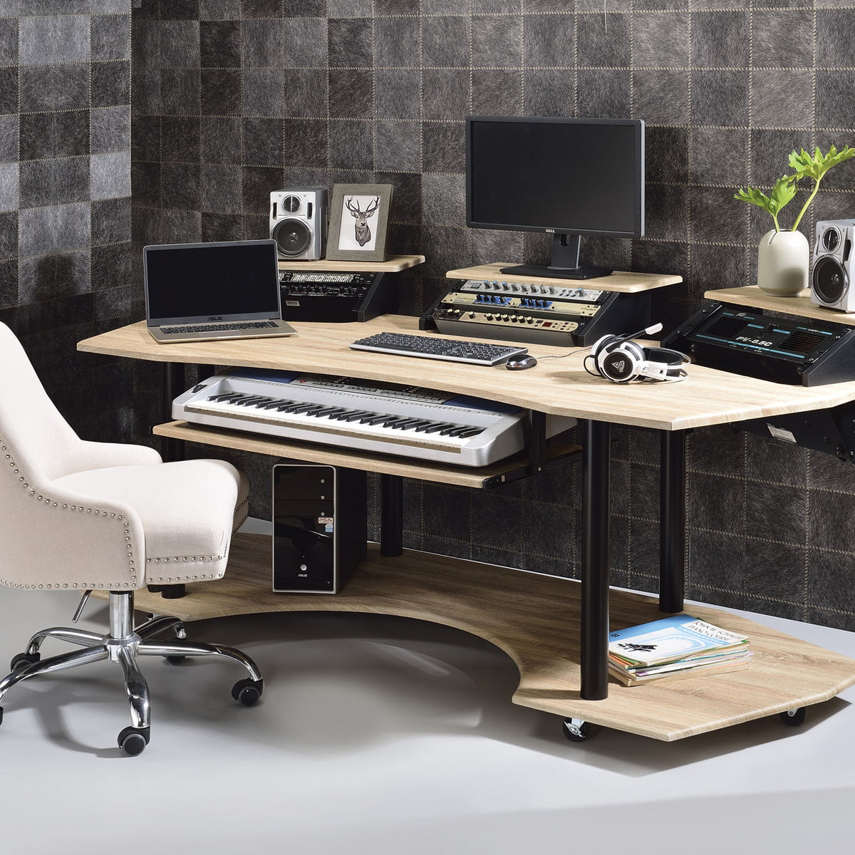 Eleazar - Music Recording Studio Desk - Wood