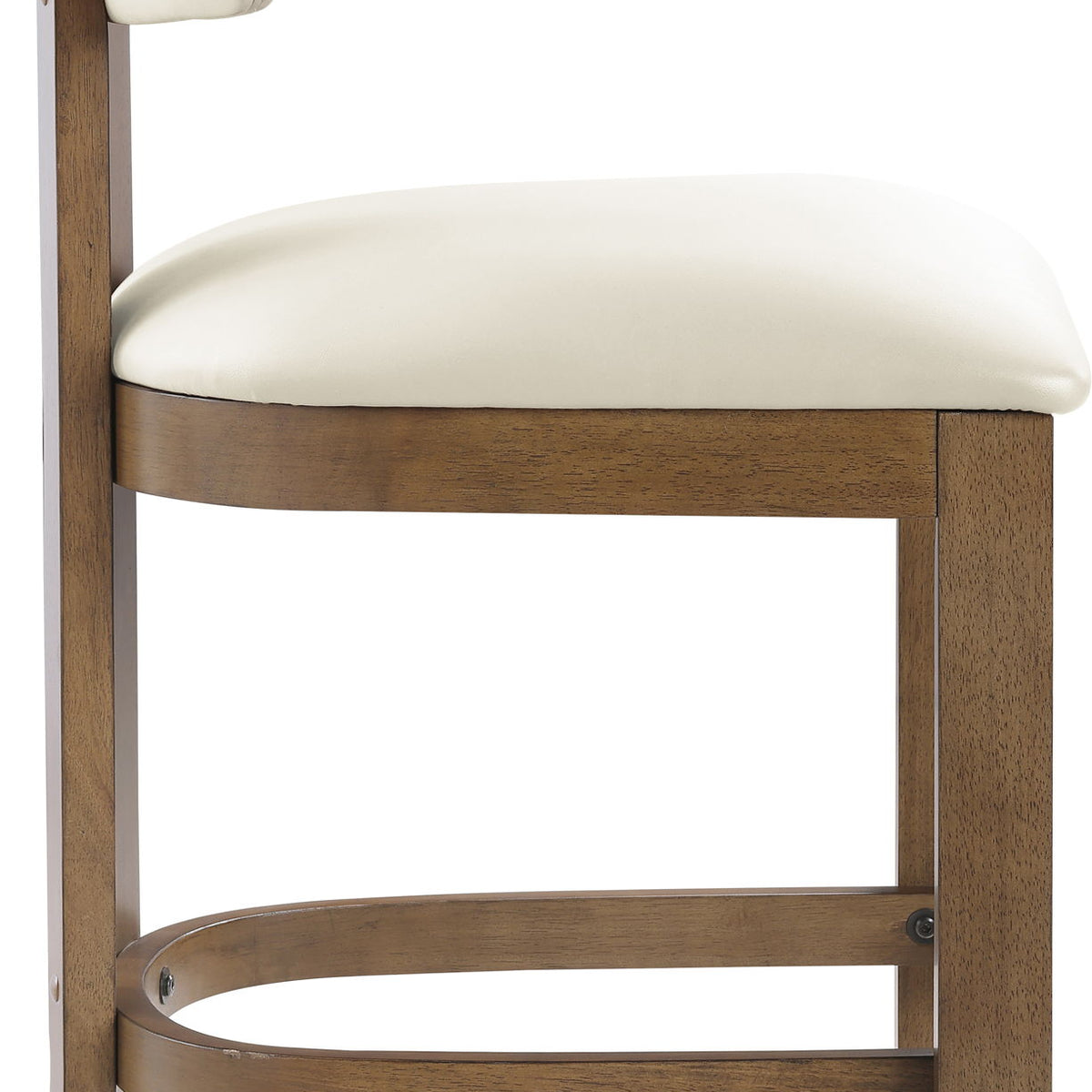 Lavrin - Vegan Leather Upholstered Counter Stool (Set of 2) - Walnut Base