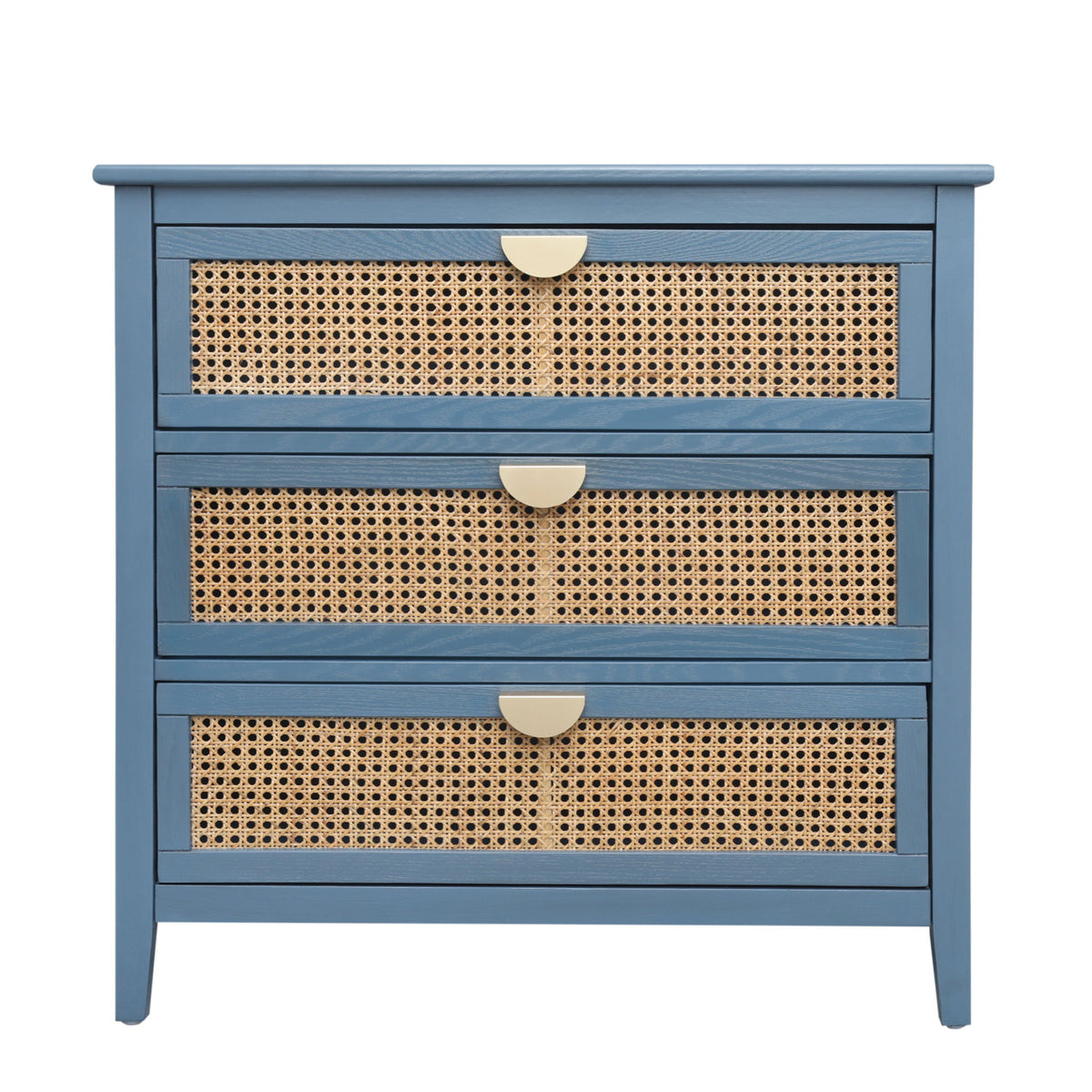 3 Drawer Cabinet, Natural Rattan, American Furniture