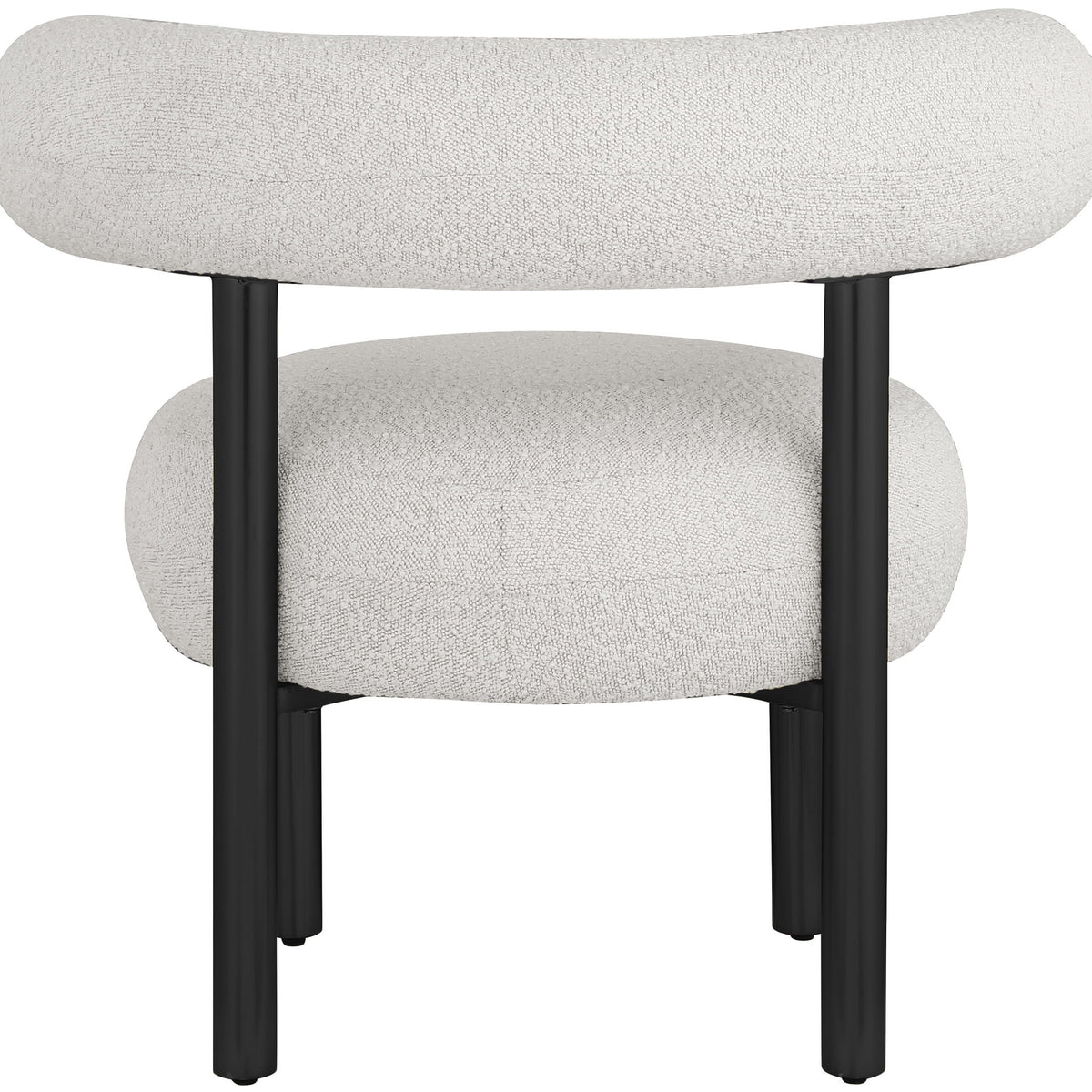Bordeaux - Boucle Fabric Accent Chair With Black Legs