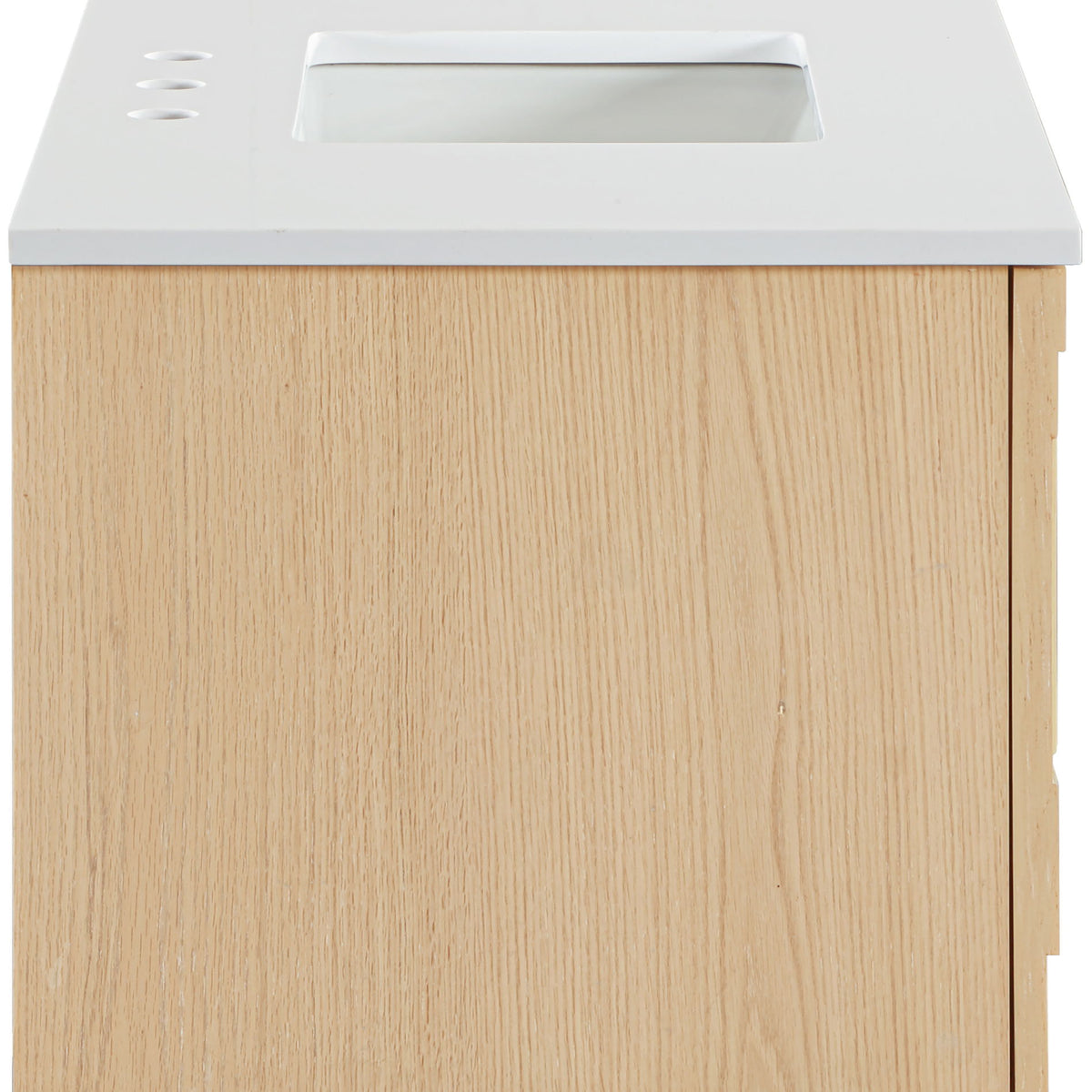 Leonardo - Engineered Stone And Solid Wood 24" Wall Mounted Bathroom Vanity