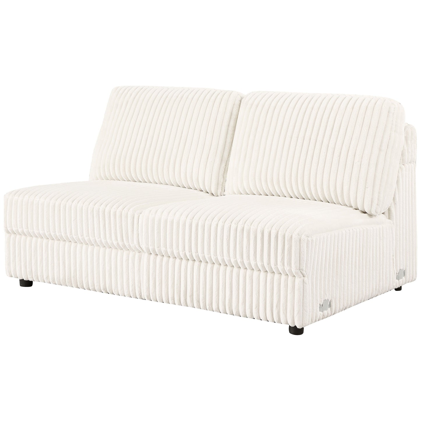 Emberson - Upholstered Armless Loveseat - Ivory