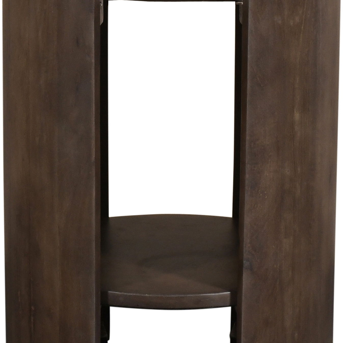 Solstice - Travertine And Mango Wood Table