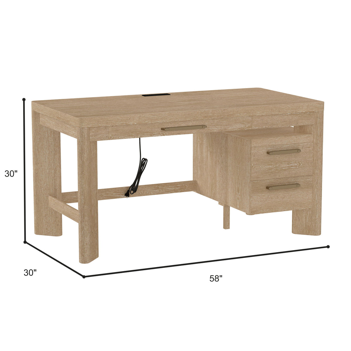 Desk With Contemporary Style - Tan
