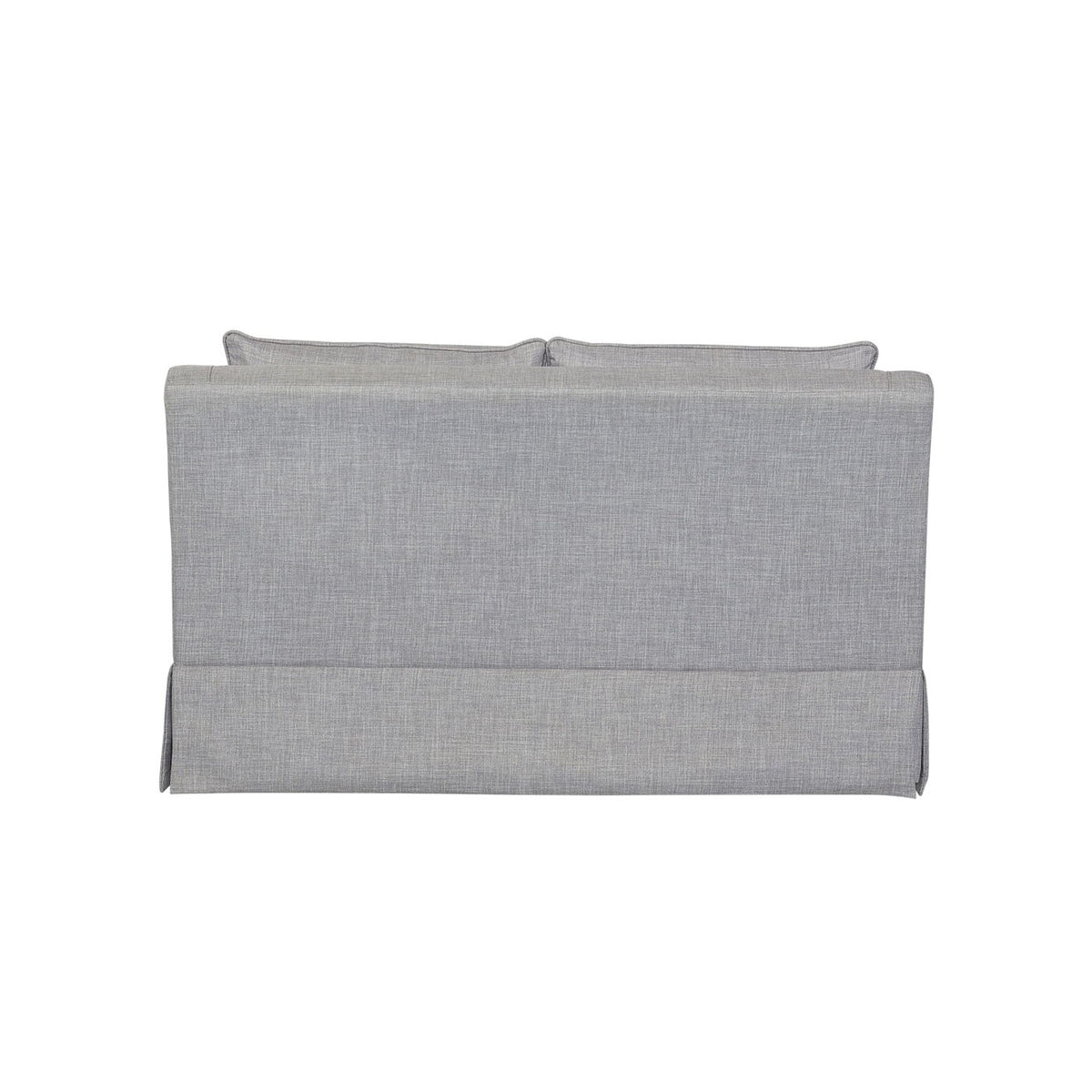 Loveseat With Skirt And Reversable Cushions And 2 Pillows - Light Gray